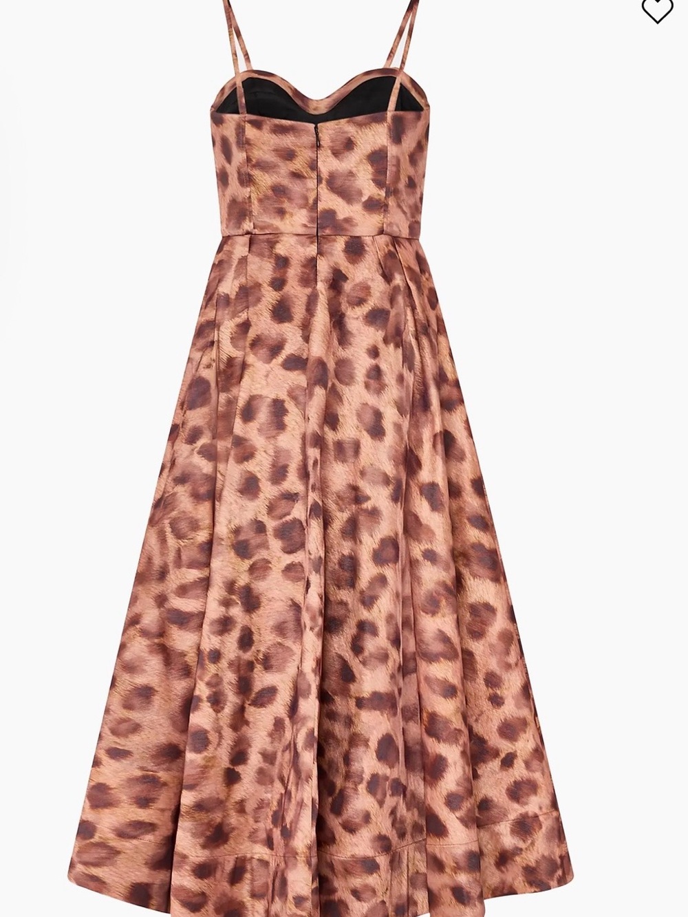 Milly Leopard-Print Sweetheart Midi Dress in multi brown leopard printed - Picture 4 of 10